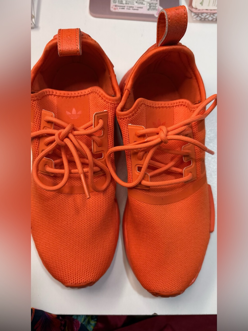 adidas Kids Bright Orange Slip-On Sneakers